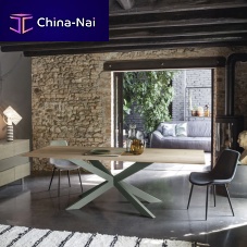 Contemporary table MANHATTANoakrectangular