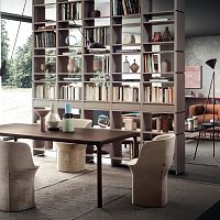 Modular shelf UNLESS contemporarylacquered woodwith drawer