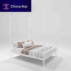 Canopy bed ARTEMIAdoublecontemporarywith headboard