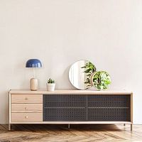 Contemporary sideboard GABIN oakwalnutwood veneer