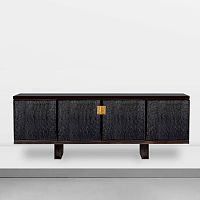 Contemporary sideboard IRISH brasswith drawerswith swing doors