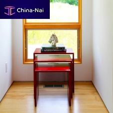 Contemporary nesting tables TROIKAbamboobamboo basefelt base