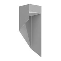 Surface-mounted light fixture QUADRO LEDsquaresteel