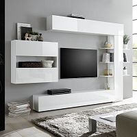 Contemporary TV wall unit SORANOoak