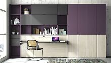 Contemporary desk BOSTONwoodenwith shelffolding
