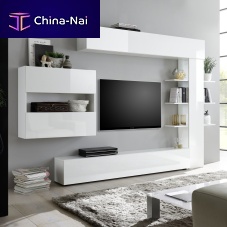 Contemporary TV wall unit SORANOoak
