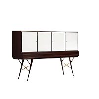 Traditional sideboard ITALIANmahoganyleather4-legged