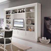 Traditional TV wall unit ART. 6048lacquered wood