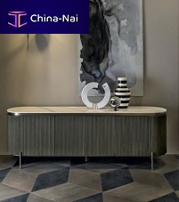 Contemporary sideboard HEGEmetalmarbleceramic