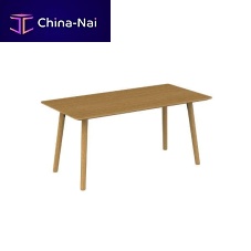 Contemporary table FLY MDFoak basealuminum base