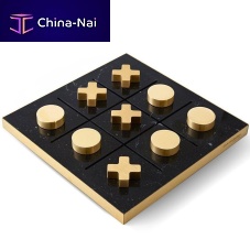 Contemporary kids game table Tip Tap Toehomebrushed brassmarble