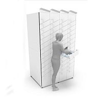 High chest of drawers ROMBICcontemporarywoodenfor healthcare facility
