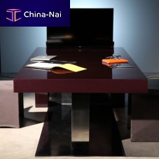 Contemporary table Alter Egofiberglassepoxypolished stainless steel base