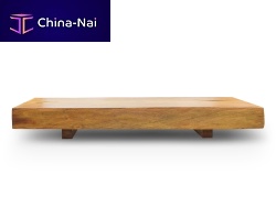 Contemporary coffee table ORGANICsolid woodrectangularcustom
