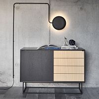 Contemporary sideboard VIRKA oakwalnutwood veneer