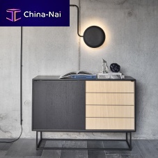 Contemporary sideboard VIRKA oakwalnutwood veneer