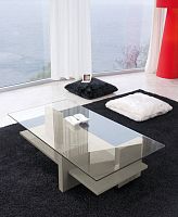 Contemporary coffee table ZENwoodenglasslacquered wood