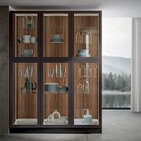 Contemporary china cabinet GENESIwoodenglass