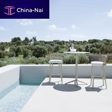 Aluminum table base EMMApowder-coated steelcontemporaryfor high bar tables