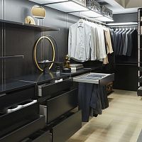 Contemporary walk-in wardrobe COLLECTlacquered wood