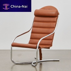 Contemporary lounge chair PH Loungefabricleatherchrome steel