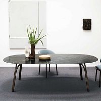 Contemporary table LAKEwalnutMDFceramic