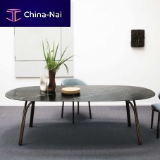 Contemporary table LAKEwalnutMDFceramic