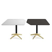 Contemporary table ZENashglassanodized aluminum