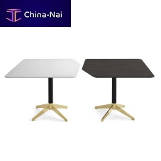 Contemporary table ZENashglassanodized aluminum