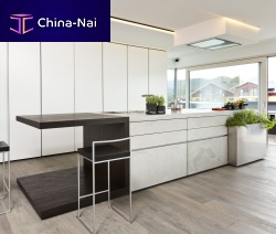 Contemporary kitchen MODUL oaknatural stoneanodized aluminum