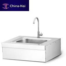 Single-bowl kitchen sink without drainboardstainless steelovermount