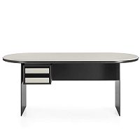 Contemporary secretary desk Senseilacquered woodlacquered metalglass