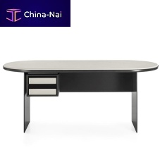 Contemporary secretary desk Senseilacquered woodlacquered metalglass