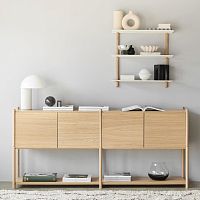 Contemporary sideboard SCEENE oakwith shelfmodular