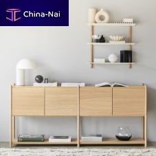 Contemporary sideboard SCEENE oakwith shelfmodular