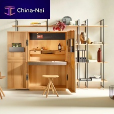 Contemporary secretary desk LINAoakwalnutbeech