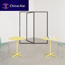 Contemporary table KOBElaminatesteel basecast aluminum base