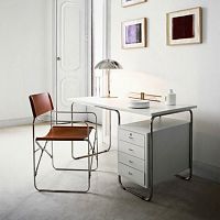 Free-standing desk COMACINAcontemporaryleatherstraight