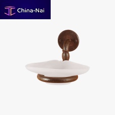 Wall-mounted soap dish FT342wrought ironglassblack