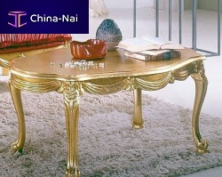 Traditional coffee table Casanovawood with gold leaf finishwood with gold leaf finish baseoval
