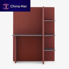 Workstation desk SOFTWALLfree-standingcontemporarywood veneer