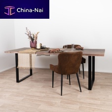 Contemporary dining table SUN WOOD : ESPAVAL 125solid woodmetal baserectangular
