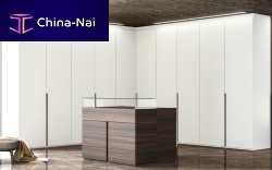 Corner wardrobe ELLEcontemporarywoodenwith swing doors