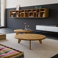 Wall-mounted shelf GRAPHICcontemporarywoodenwith storage compartment