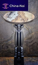 Original design table ABSTRACTwoodenmarbleresin