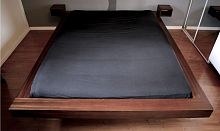 Double bed SAPELE FUTON contemporarymahogany