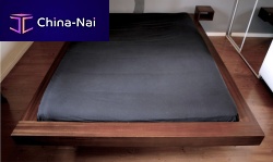 Double bed SAPELE FUTON contemporarymahogany