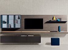 Contemporary TV wall unit PEOPLElacquered woodmodular