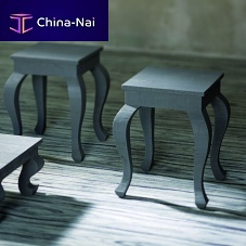 Contemporary side table FLORIANoaksolid wood basesquare