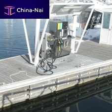 Marina floating fuel dock
